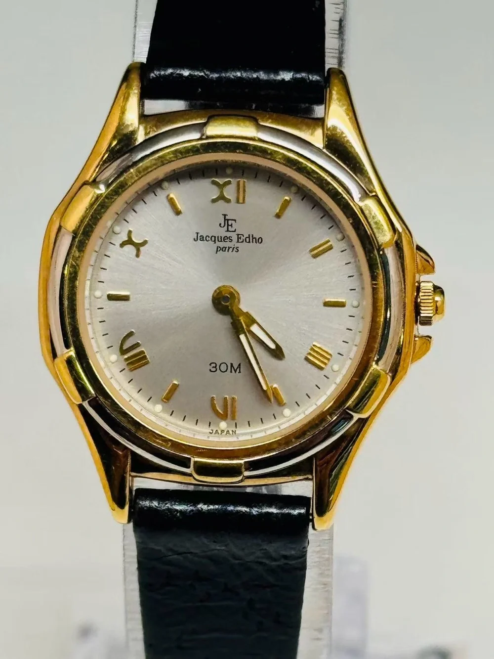 Vintage Jacques Edho Paris Women’s Quartz Watch Gold Tone 23mm New Battery Runs